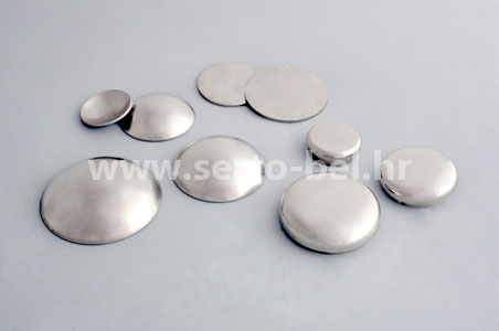 Stainless steel (inox) fence components - End calottes and plates