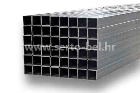 Stainless steel (inox) welded square tubes