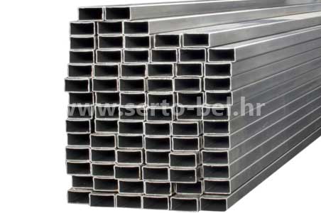Stainless steel (inox) welded rectangular tubes