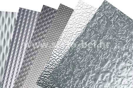 Stainless steel (inox) one side pattern sheets - decorative