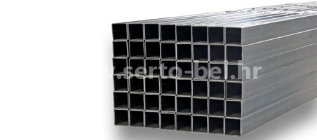 Stainless steel (inox) welded square tubes